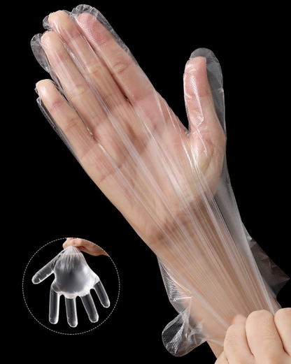 Fasola Disposable Plastic Food Safe Gloves 27.5X16.7cm  100pieces X3Pack