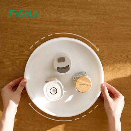 Fasola-Kitchen-Rotating-Storage-Rack-Turntable-Organizer-Rotating-Spice-Rack-Pantry-Cupboard-Lazy-Susan-Organizers-White-Diameter-25cm-X2Pack-1