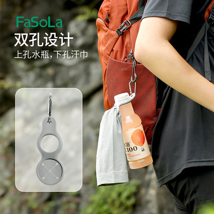 Fasola-Portable-Silicone-Water-Bottle-Clip-Water-Bottle-Holder-for-Traveling-Camping-Gray-X2Pack-1