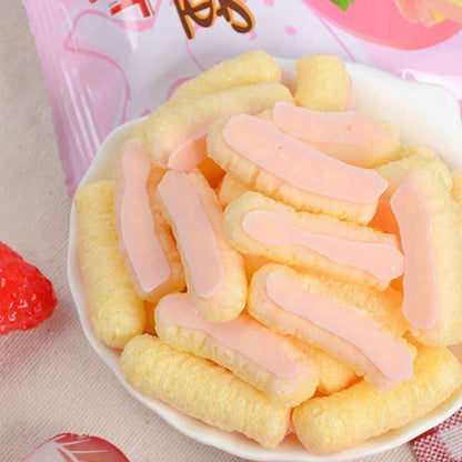 Oishi No Trans Fat Corn Sticks Strawberry Flavor 70g X6pack
