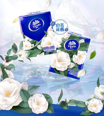 Vinda Mini Ultra Tough 4-Ply Pocket Tissues Camellia Scent 18 bags X2Pack