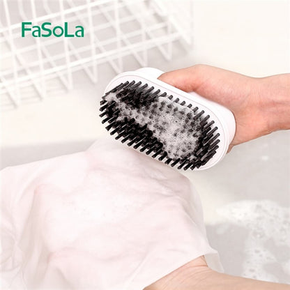 Fasola Multi-Purpose Heavy Duty Laundry Shoes Clothes Cleaning Brush Scrub Brush White X2Pack