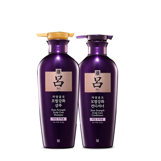 Ryo Purple Nourishing and Strengthening Repairing Shampoo & Conditioner Set 400ml Each X1Pack