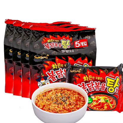 Samyang Spicy Chicken Flavor Ramen Noodle 145gX5pcs/BagX4Pack