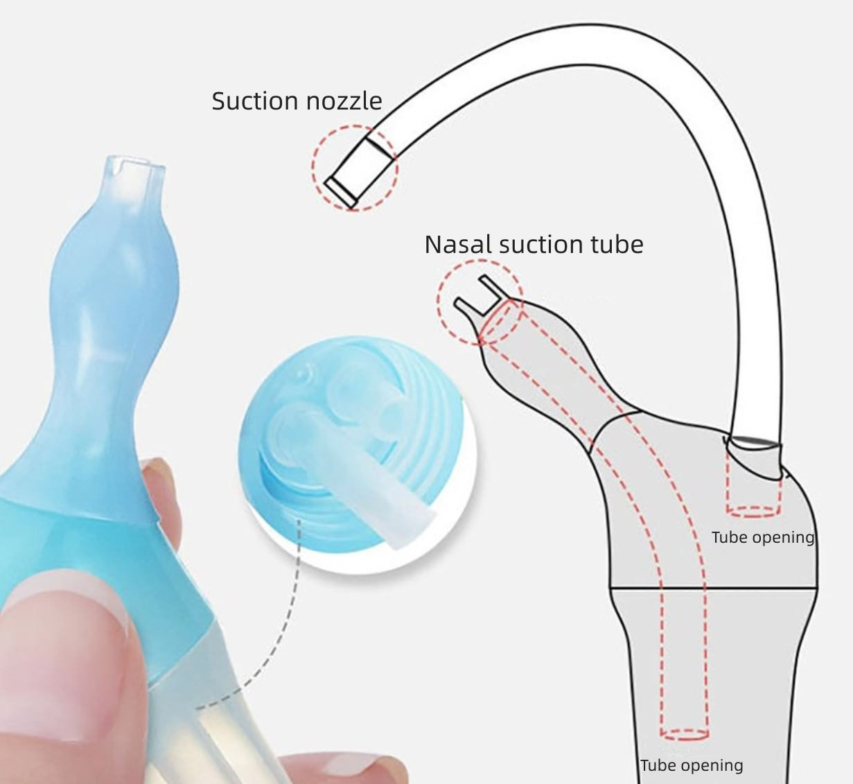 Pigeon Manual Baby Nose Sucker Nasal Aspirator for baby 1pack