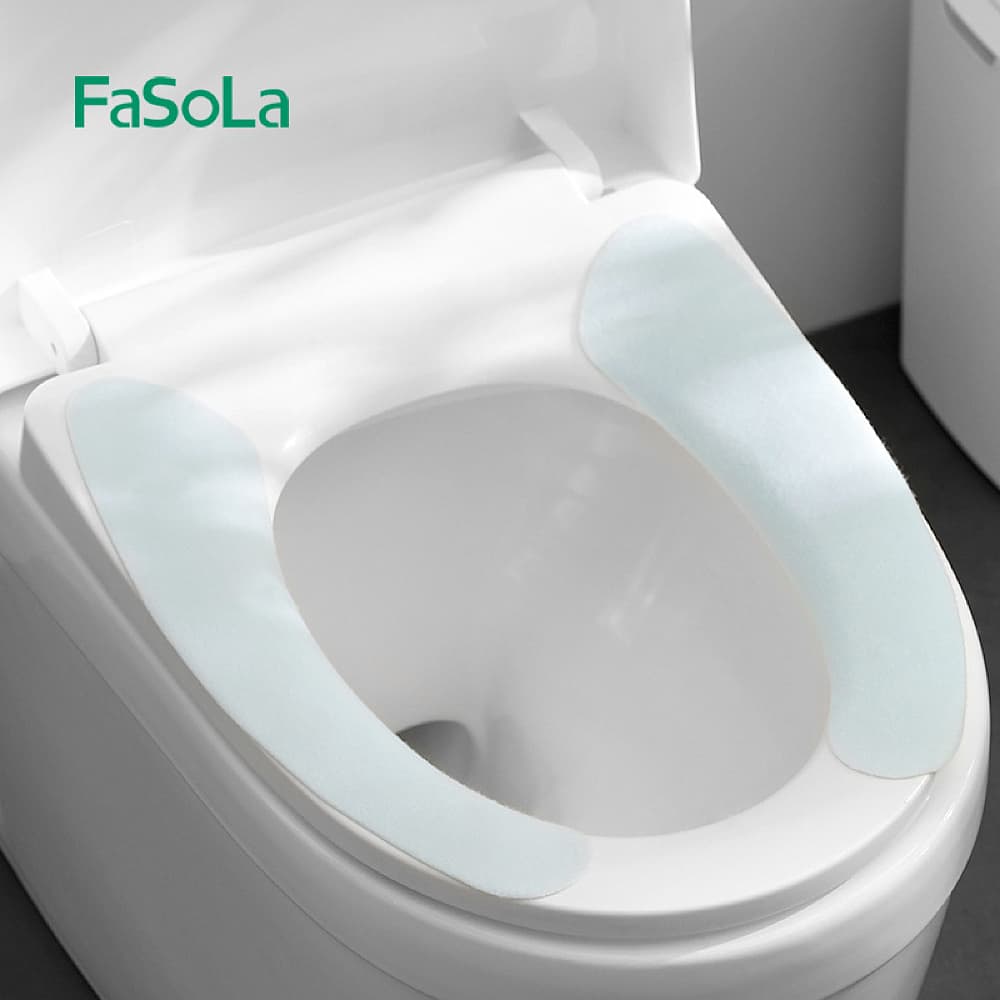 Fasola Blue Seamless Toilet Seat Cushion Cover Pads 37 X 9cm 3Pairs X perPack 3Pack