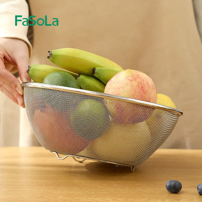 Fasola Stainless Steel Draining Basket Diameter 18cm X2Pack