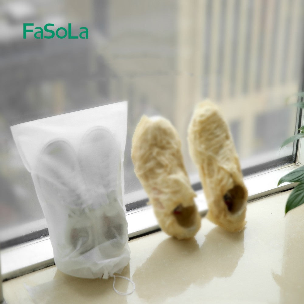 Fasola Non Woven Anti Yellow Sun Shoe Bag White Large 32*40cm 10pcs X2Pack