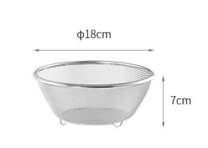 Fasola Stainless Steel Draining Basket Diameter 18cm X4Pack