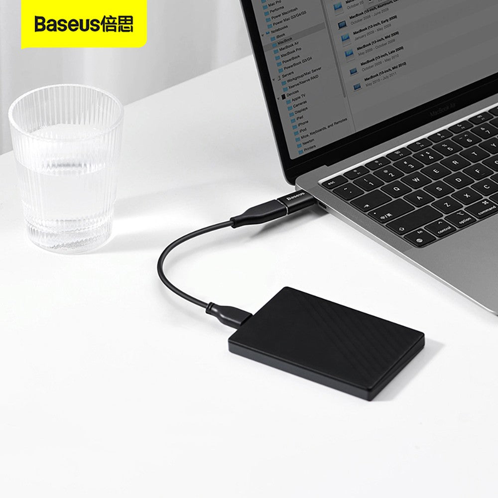 Baseus Ingenuity Series Type-C to USB OTG Mini Adapter USB3.1 Black X4Pack