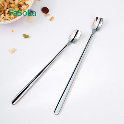 Fasola Long Handle 304 Stainless Steel Bar Spoon Cocktail Mixing Stirrers for Drink Mixing Spoon 2Pieces X2Pack