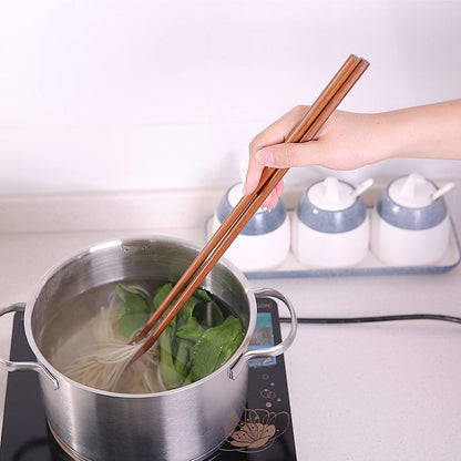 Fasola Extra-Long Wooden Noodles Kitchen Cooking Frying Chopsticks 42cm X6Pack