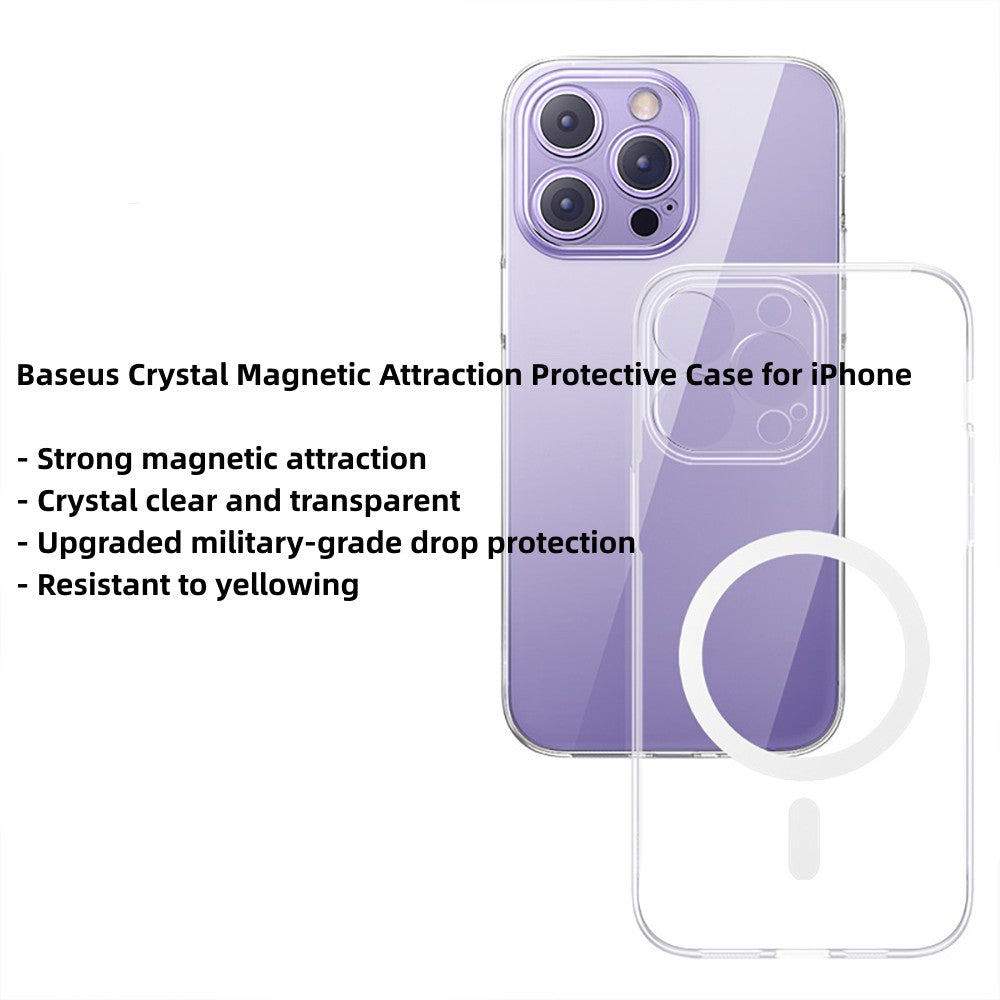 Baseus iPhone 14 Pro Crystal Magnetic Protective Case Transparent X4Pack