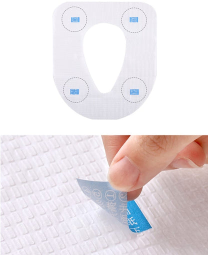 Fasola Waterproof Disposable Toilet Seat Covers For Travel White 39*45cm 10pcs X2Pack