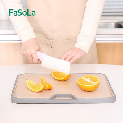 Fasola Pink Double-Sided Inclined Non-Slip Cutting Board Chopping Board 34X28cm X2Pack