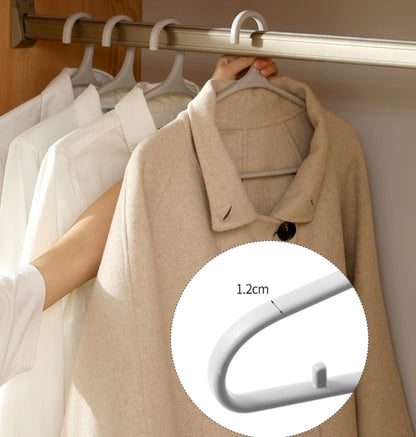 Fasola Japanese Heavy Duty Plastic Minimalist Hangers for Coats 5Pcs X2Pack