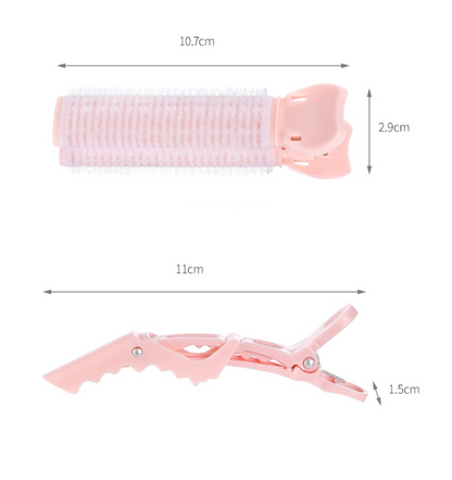 Fasola Pink Hair Root  Volumizing Hair Clips Set Root Clips & Positioning Clips 2Sets X4Pack