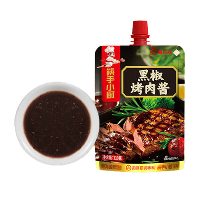 Haidilao Free Shipping Master Chef Black Pepper BBQ Sauce 110g X6Pack