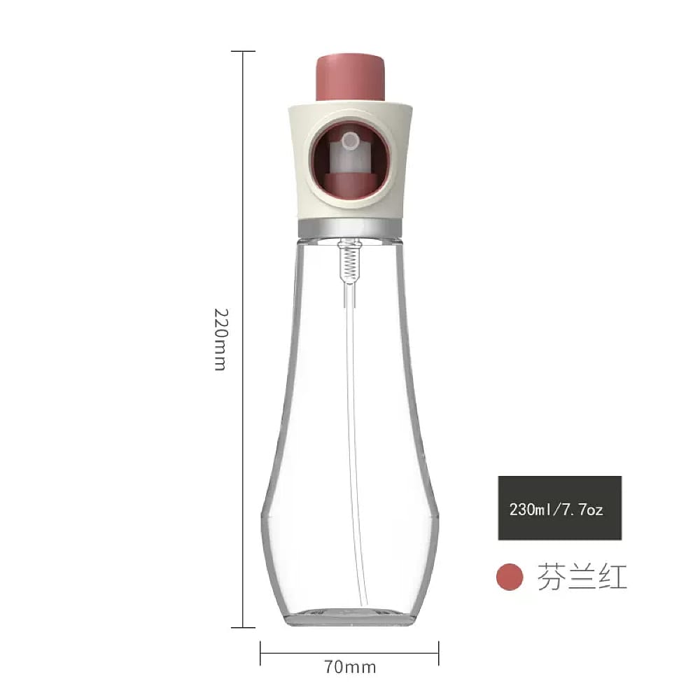 Robo Rotary Dustproof Kitchen Oil Sprayer Bottle for Cooking and BBQ Finland Red 230ml X2pack