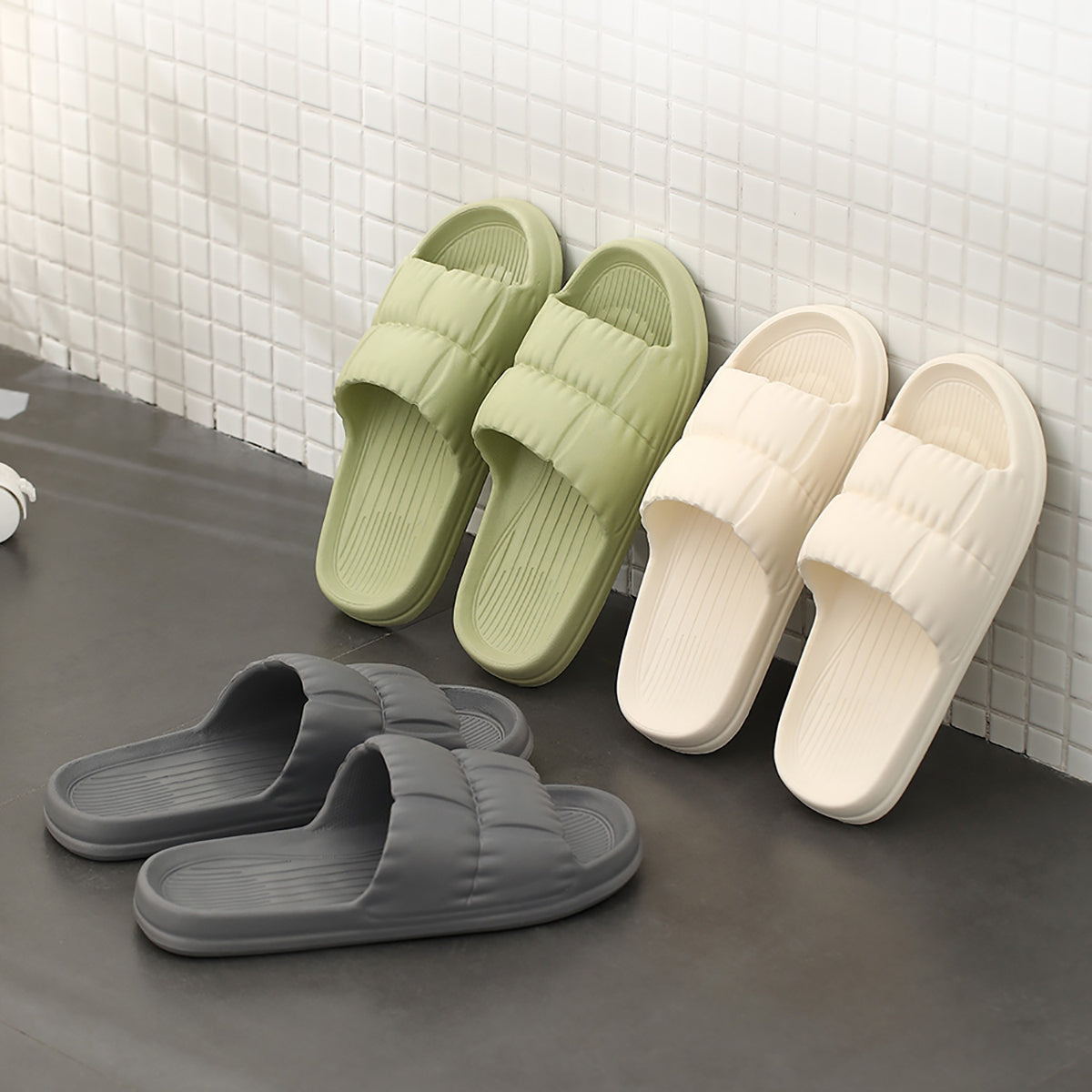 Fasola-Lightweight-Bathroom-Slippers-White-Size-37/38-One-Pair-X2Pack-1