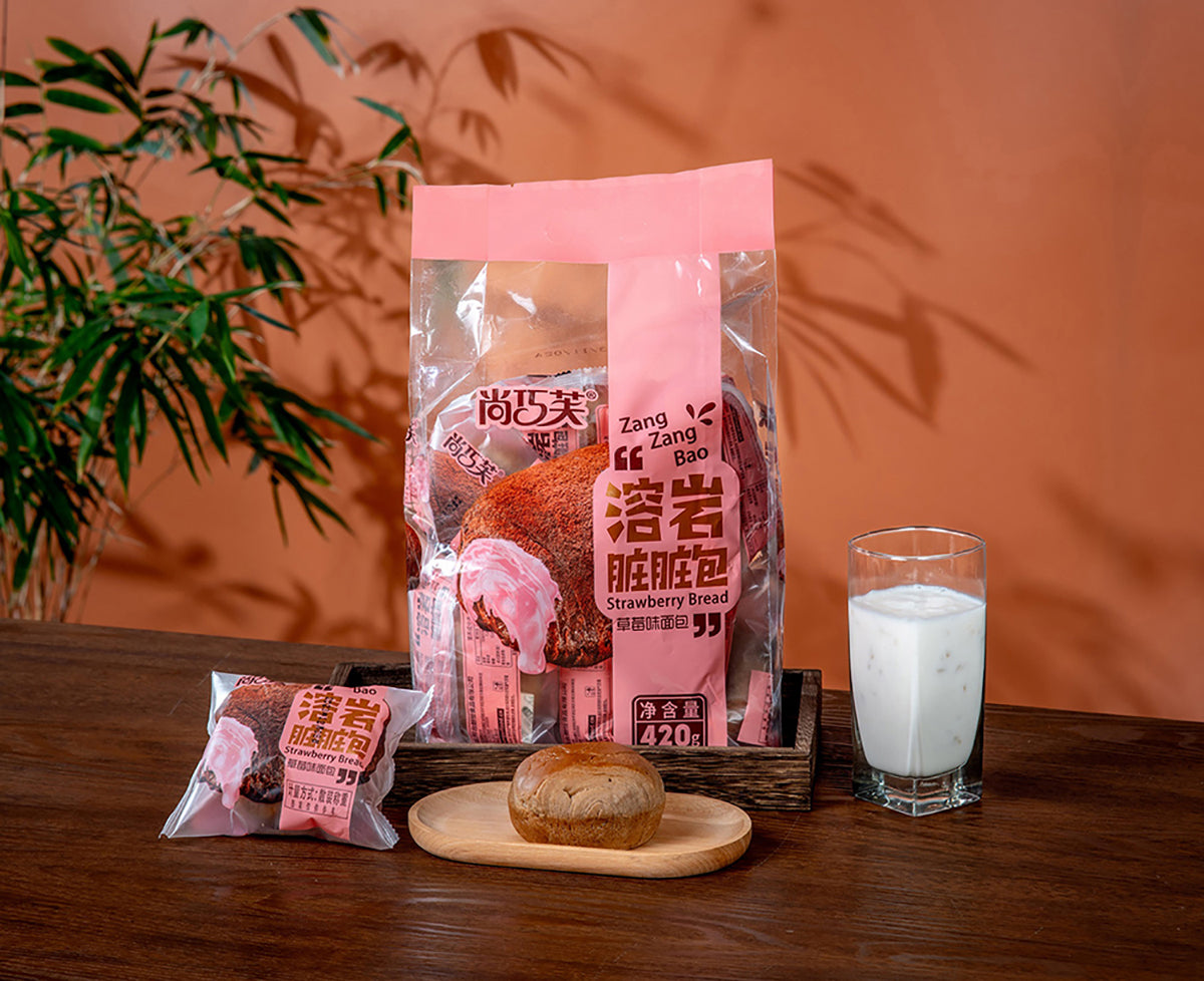 ShangQiaoFu-Strawberry-Lava-Bun--Bread-Breakfast-Cake-420g-X3Pack-1