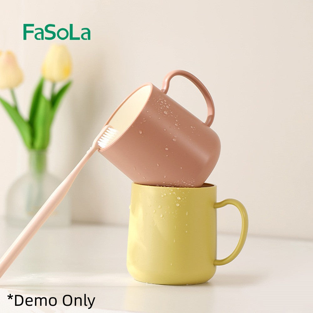 Fasola Red Sand Drinking Cup Mug with Handle for Coffee, Tea, Cocoa, Milk 350ml X2Pack