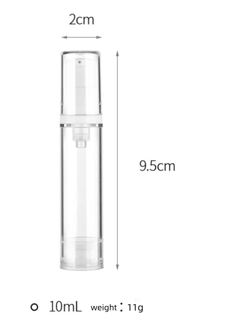 Fasola Vacuum Airless Pump Dispensing Bottle Cosmetic Container for Travel 10ml Size 2piecesX6Pack