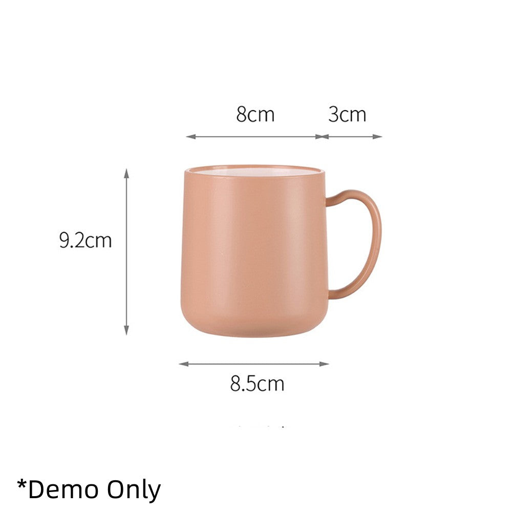 Fasola Red Sand Drinking Cup Mug with Handle for Coffee, Tea, Cocoa, Milk 350ml X2Pack