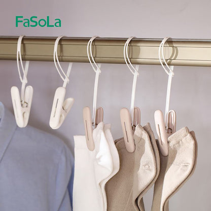 Fasola Mixed Color Plastic Clothespins Clothes Pins with Hanging Rope 12Pieces X 4Pack