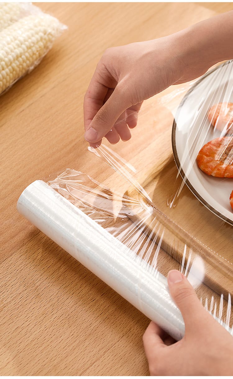 Fasola Disposable Microwave Safe Point Break Food Cling Film Plastic Food Wrap 30*30cm Transparent X2Pack