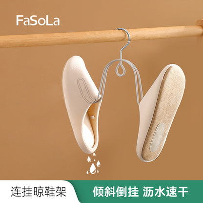 Fasola 2 Pieces Packing Grey Hanging Shoe Rack 4Pack