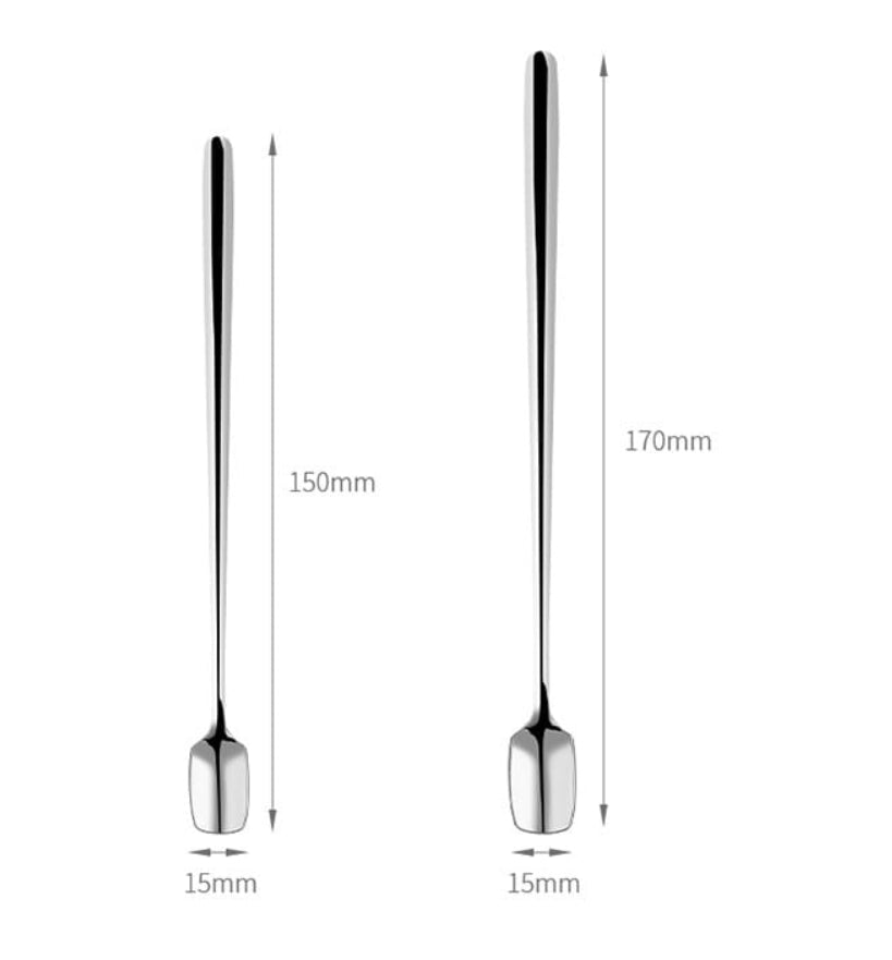 Fasola Long Handle 304 Stainless Steel Bar Spoon Cocktail Mixing Stirrers for Drink Mixing Spoon 2Pieces X4Pack