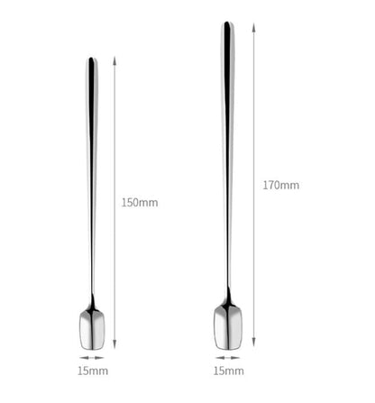 Fasola Long Handle 304 Stainless Steel Bar Spoon Cocktail Mixing Stirrers for Drink Mixing Spoon 2Pieces X4Pack