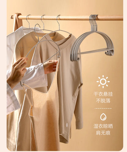 Fasola Non-Slip No Shoulder Bumps Space Saving Curved Clothes Hangers Coat Hanger 5pcs X2Pack