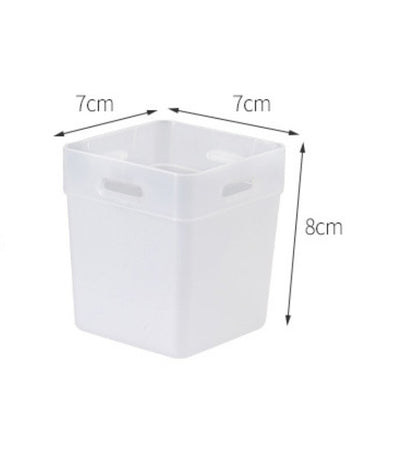 Fasola Refrigerator Organizer Box, Fridge Side Door Storage Containers Plastic Translucent 2pcs X2Pack