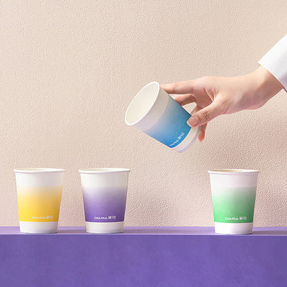 Chahua-Colorful-Disposable-Paper-Cups-218ml-80-Pieces-X4Pack-1
