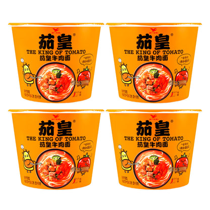 The King of Tomato Tomato & Beef Flavour Instant Noodle 128gX4pack