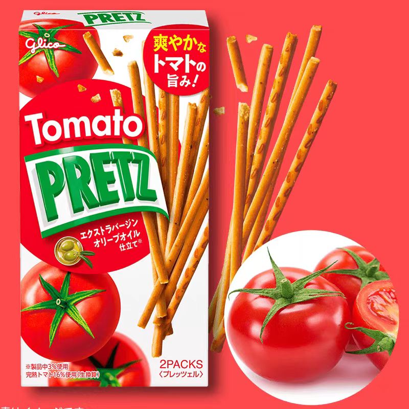 Glico Pocky Biscuit Stick Pretz Tomato Flavor 60gX4Pack