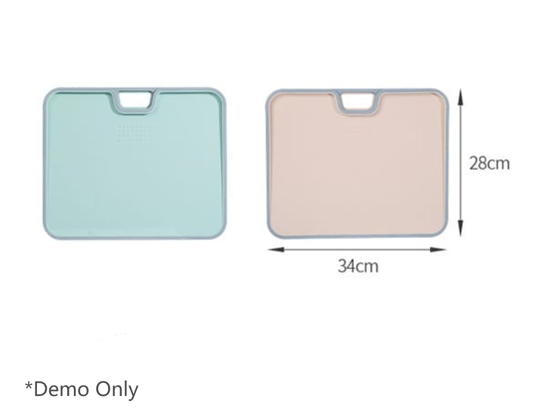 Fasola Pink Double-Sided Inclined Non-Slip Cutting Board Chopping Board 34X28cm X4Pack