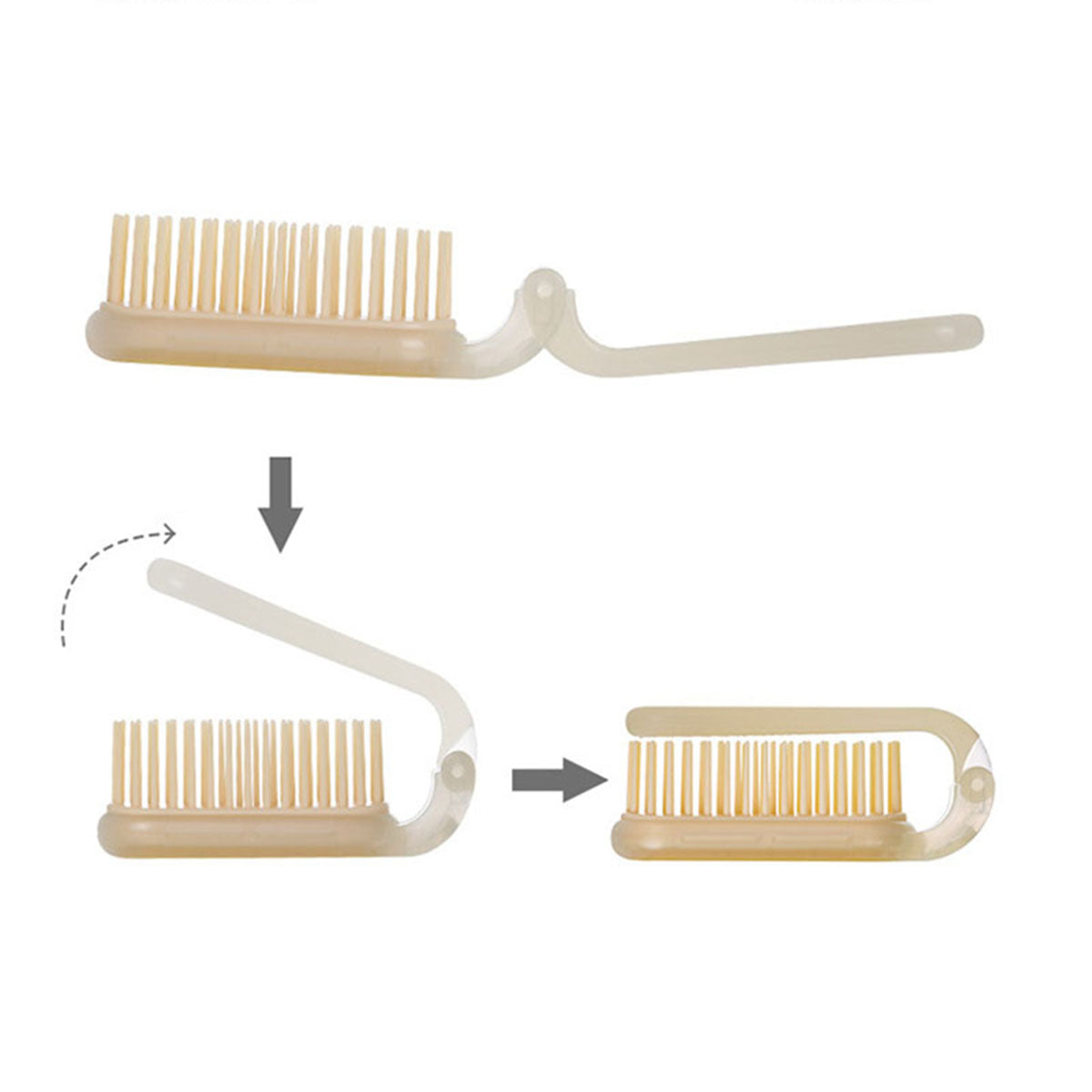 Fasola Portable Folding Comb Beige 18.1*3cmX2Pack