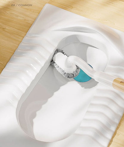 Taili Wall-Mounted No Drilling Bathroom Deep Cleaning Toilet Bowl Brush Holder Set X2Pack