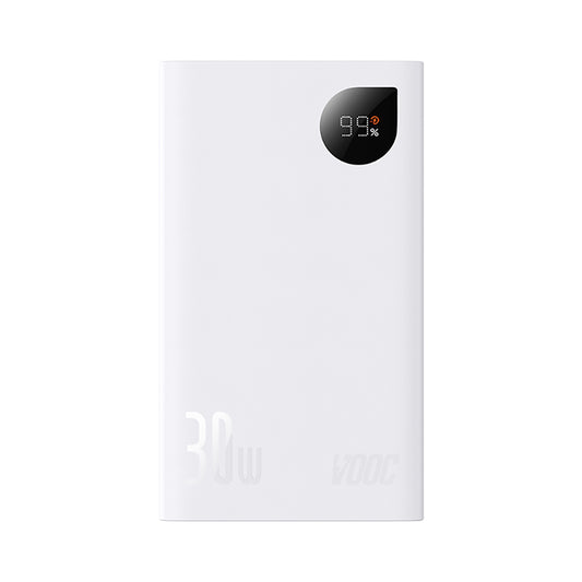 Baseus-Adaman2-Digital-Display-Fast-Charge-Power-Bank-20000mAh-30W-(VOOC-Edition)---White-X1Pack-1