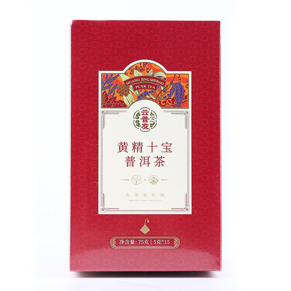 Yun Pufa Health Bag Tea Yellow Essence Ten Treasures Pu'er Tea 15pcsx5g