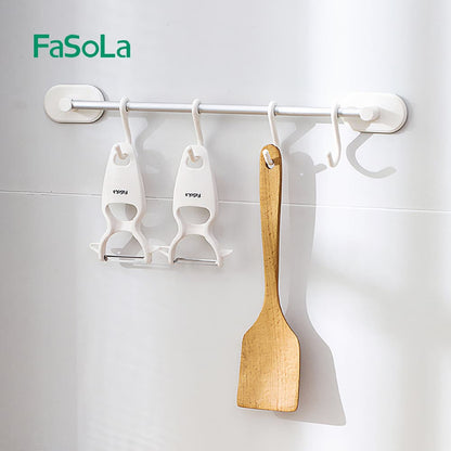 Fasola Multifunctional Kitchen Plastic Vegetable Fruit Peeler White 12.8*8*1.2cmX2Pack