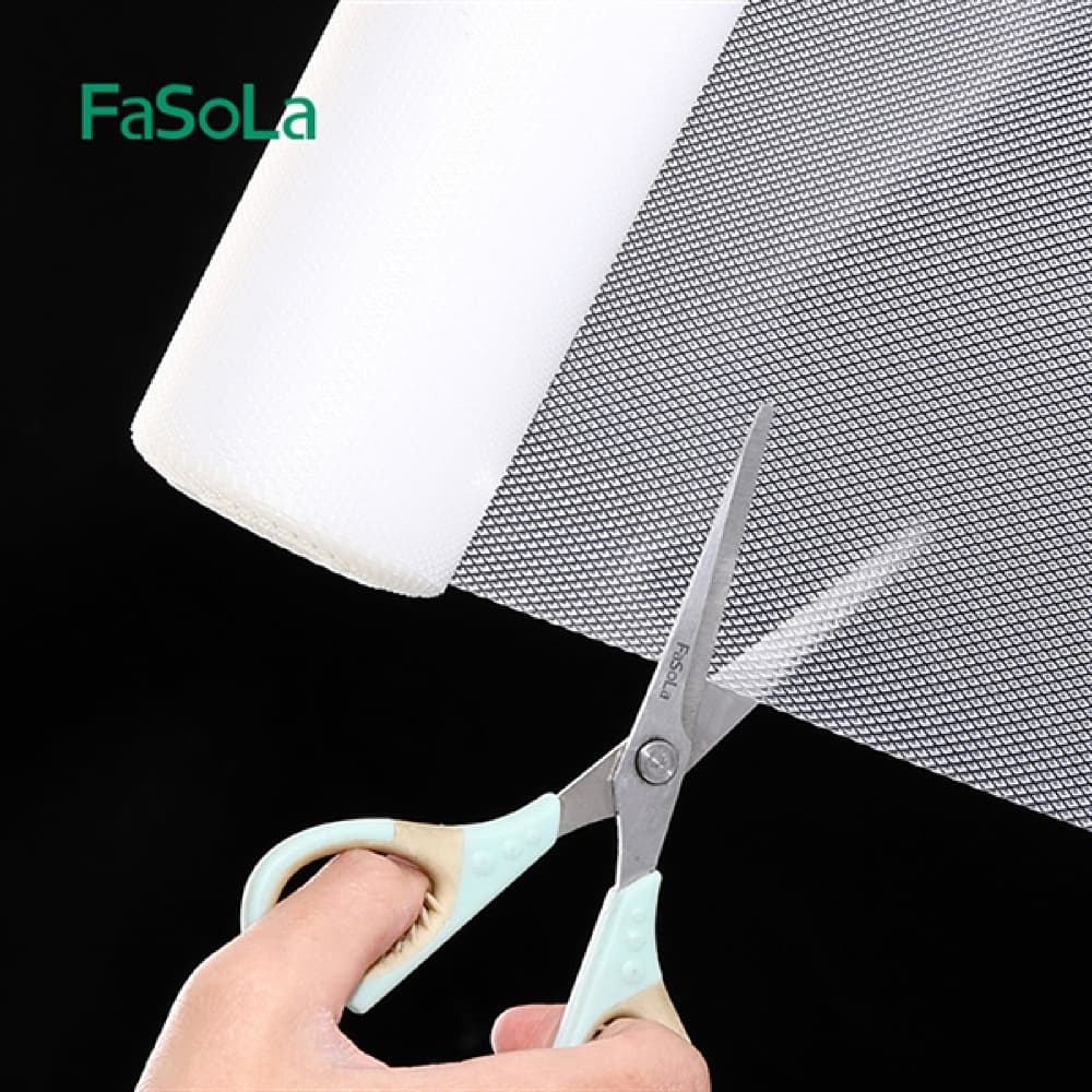 Fasola Waterproof Non Adhesive Liner EVA Shelf Cabinet Liner for Kitchen in Transparent 45 X 300cm X2Pack