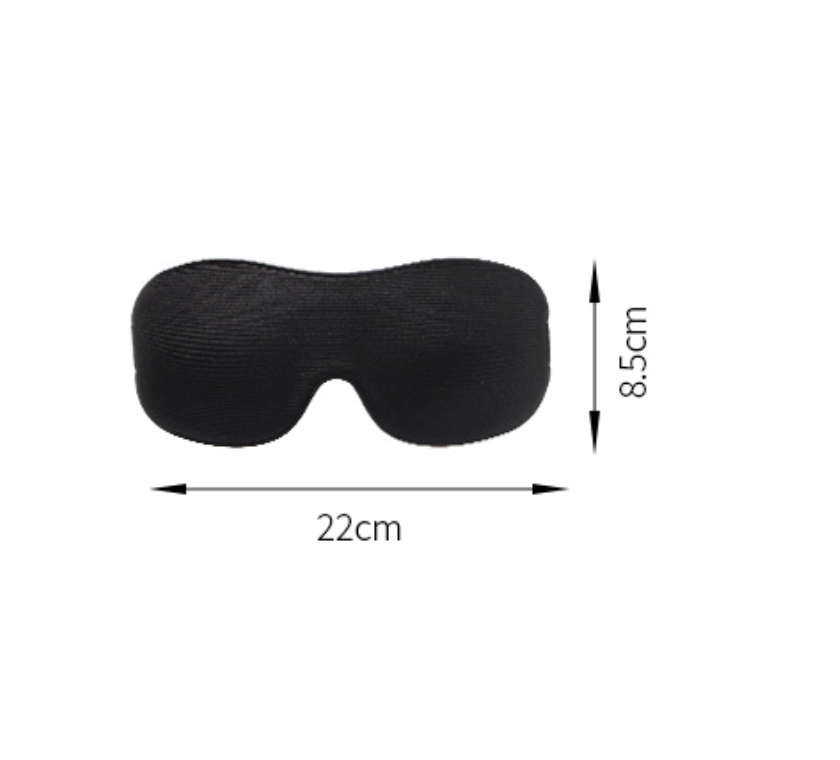 Fasola Black 3D Sleep Eye Mask for Men Women Sleep Mask for Side Sleeper 2Pack