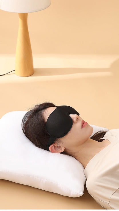 Fasola Black 3D Sleep Eye Mask for Men Women Sleep Mask for Side Sleeper 2Pack