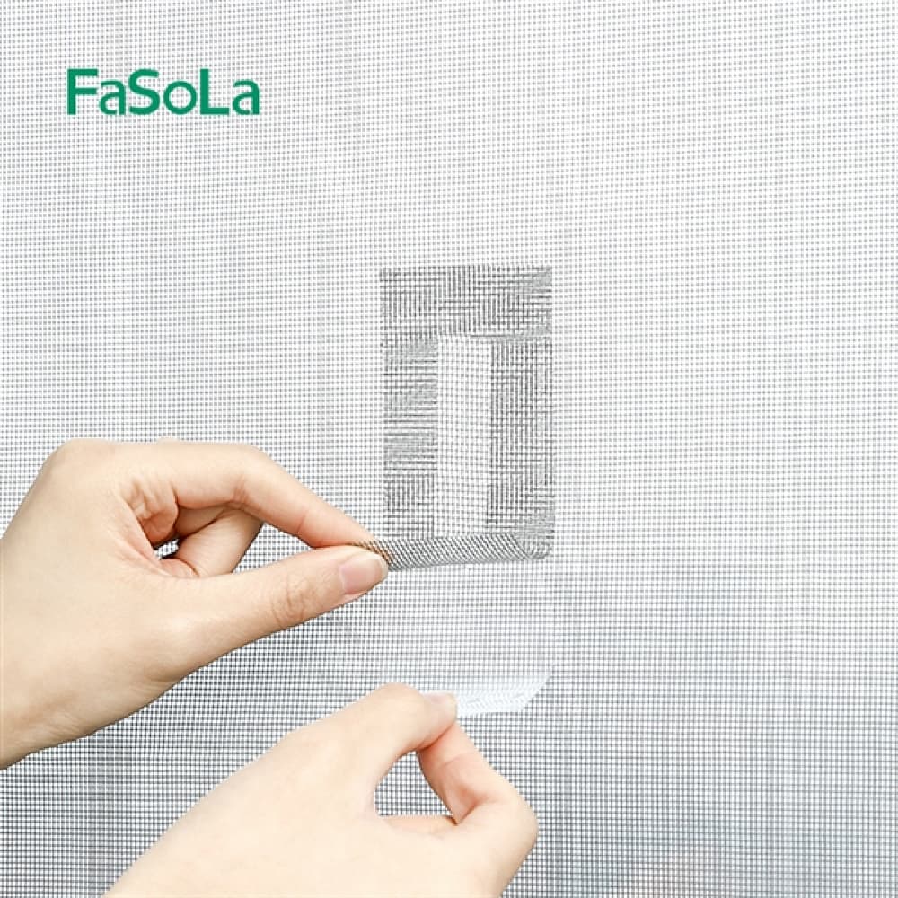 Fasola Home Roll Window Screen Hole Repair Patch Gray 5*200cmX2Pack