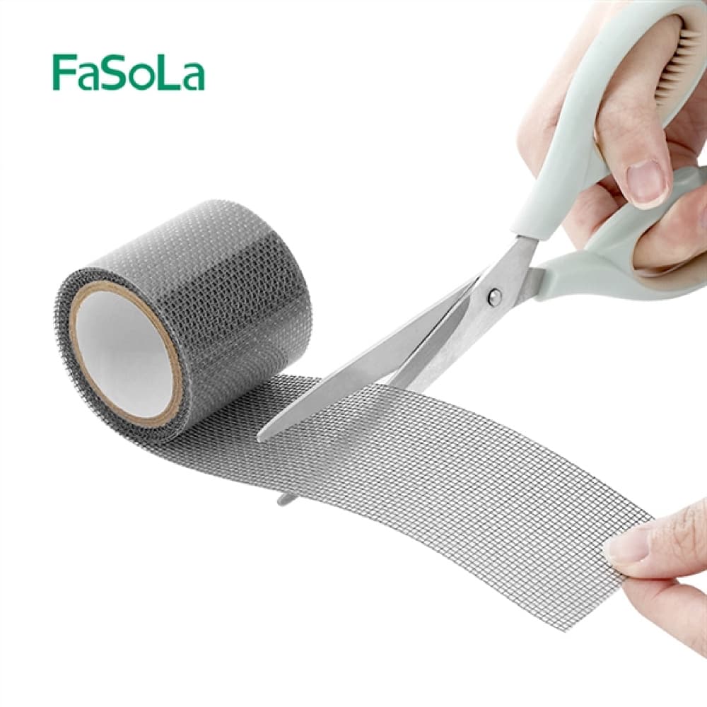 Fasola Home Roll Window Screen Hole Repair Patch Gray 5*200cmX2Pack