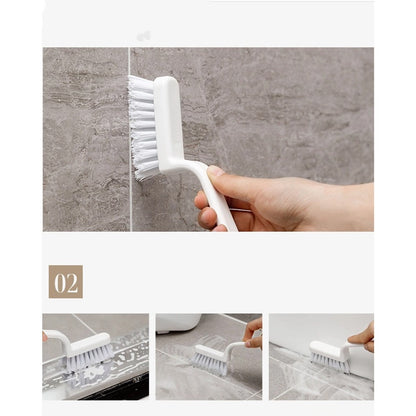 Lifease Crevice Gap Cleaning Brush with Handle Bathroom Brush X 2Pack